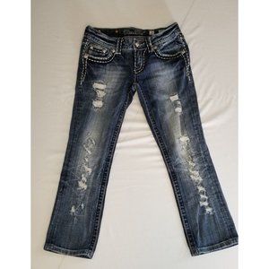 Miss Me Jeans Size 25 Womens JE5152P10 Capri Cropped Size 25x22